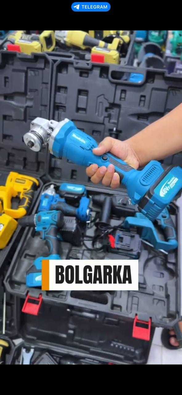 Shurupovert perefarator gaykavert balgarka 4 ta birida kamplekt nabor