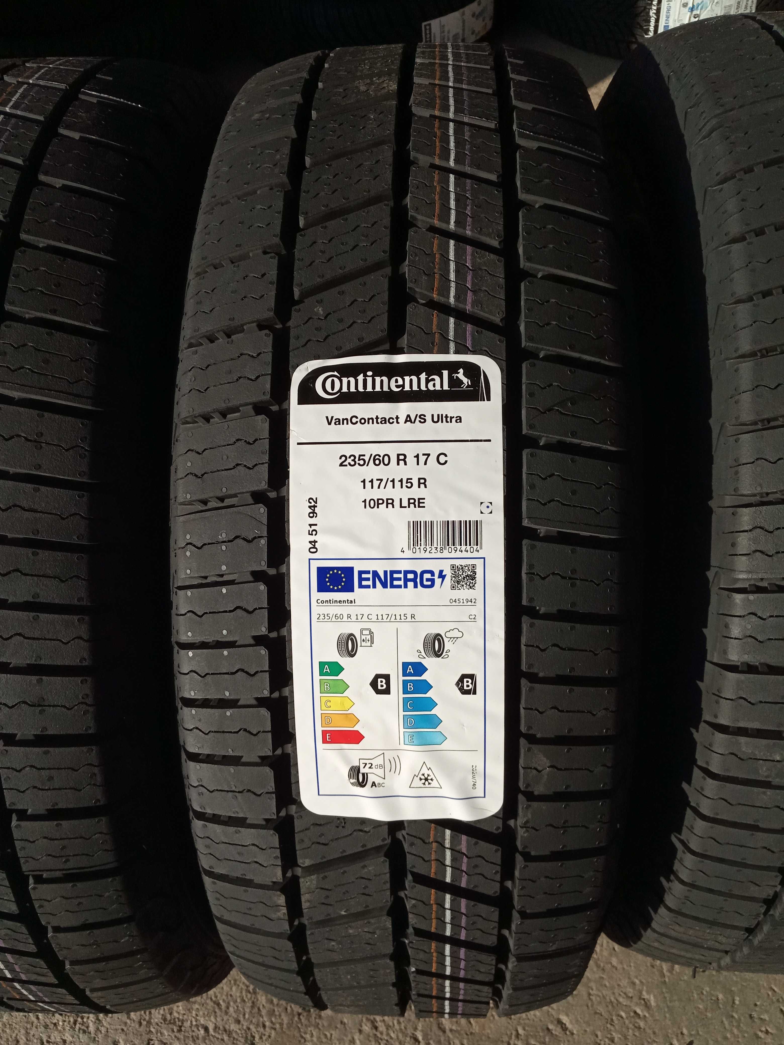 4 Нови бусови гуми 235/60R17C Continental VanA/SUltra 117/115R DOT4224