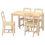 Masa de interior set  de lemn cu 4 scaune