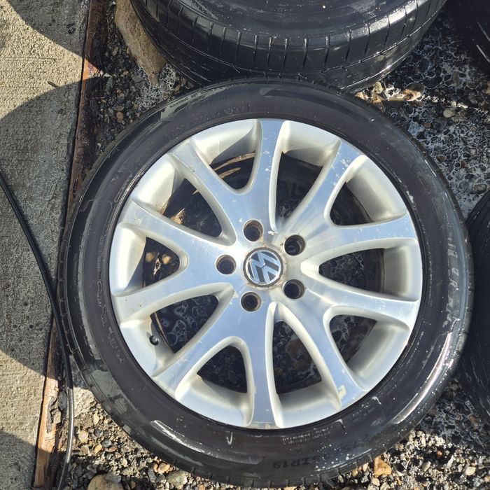Jante aliaj 5x130 pe 19 touareg anvelope vara 275 45 19 originale VW