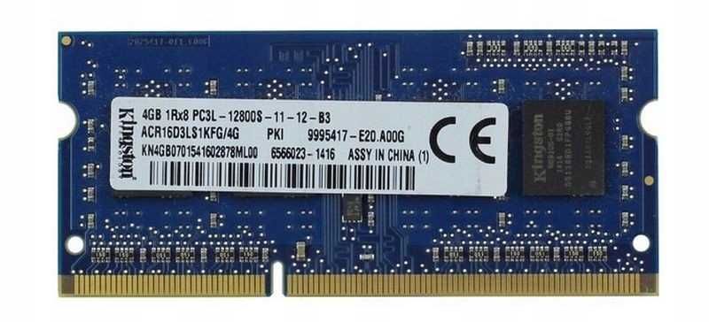 Memorii Laptop Kingston 4GB 1600Mhz PC3L 1.35V