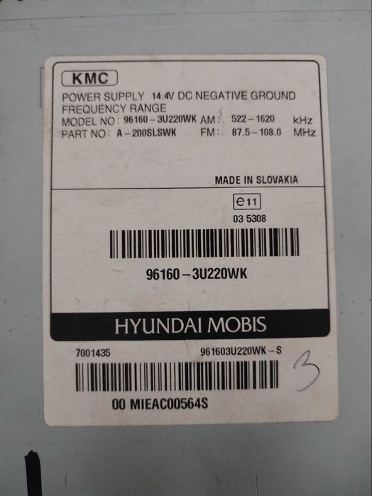 Radio CD Auto Hyundai Mobis