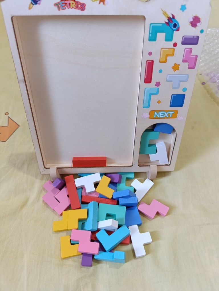 Деревянный тетрис игрушка
