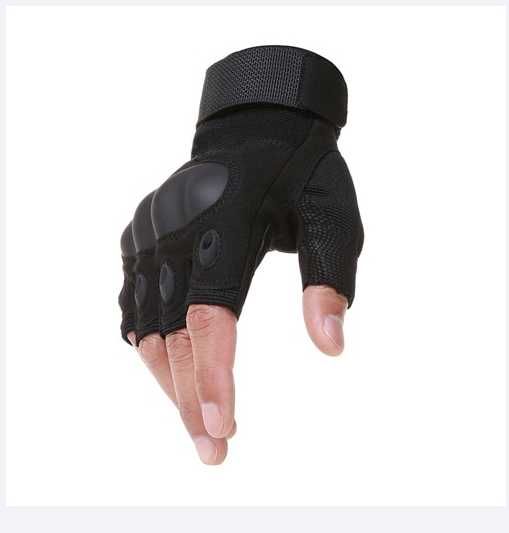 Mănuși tactice fără degete cu protecție/ întărite zona pumnului