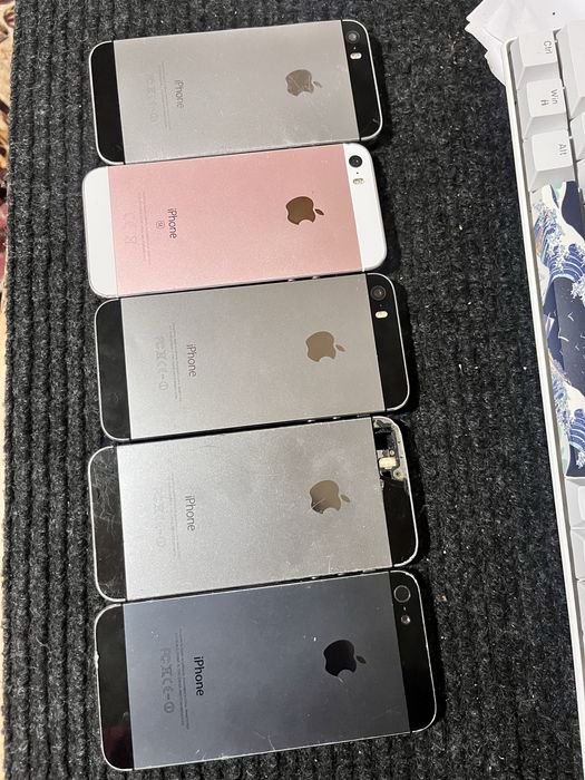 Lot 5 Telefoane iPhone (5, 5S, SE) - Stare Necunoscută, Blocat iCloud