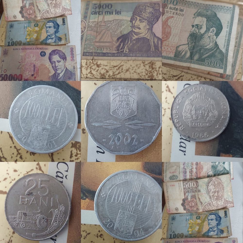 Vand colectie monede si bancnote vechi