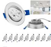 Set de 10  de spoturi LED încastrate, spot LED rotativ pentru tavan