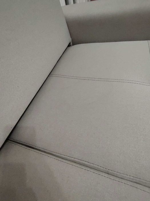 Canapea extensibila de dormit, culoare Gri, 3 perne, fara transport