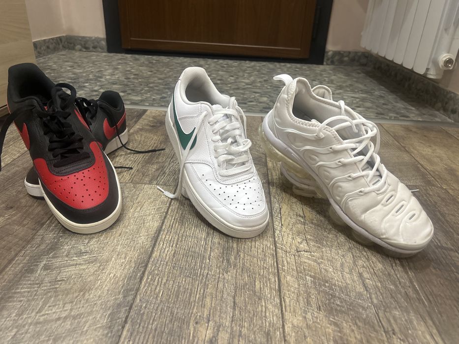 Продавам три чифта обувки на найк и комплект на murdaboyz