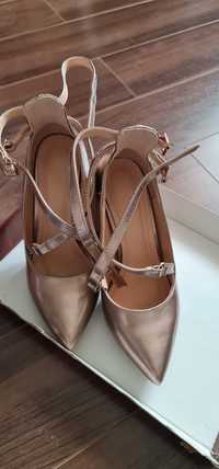 Pantofi toc cui rose gold