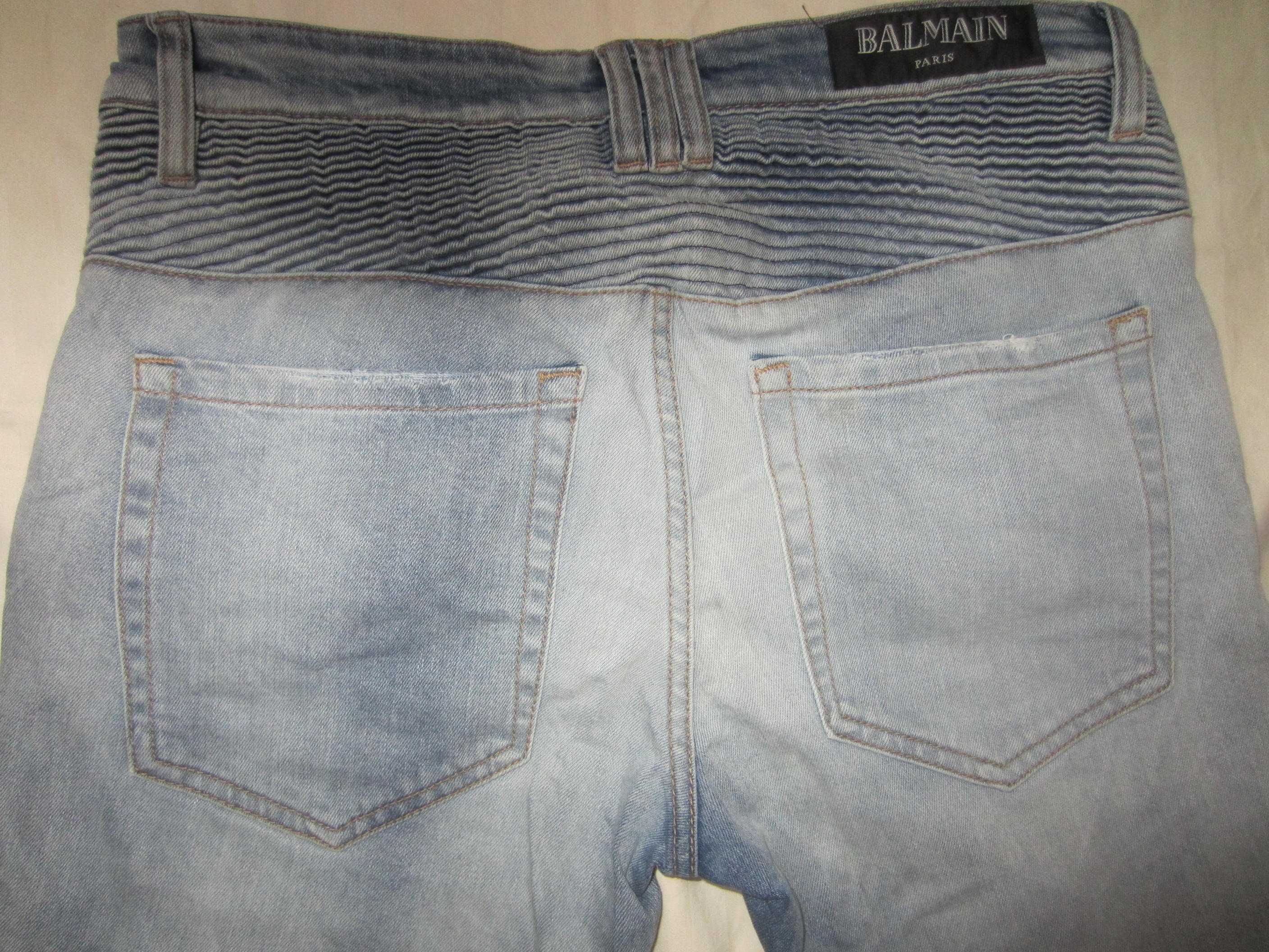 Blugi Balmain Paris,W34 L30, Talie=84-86cm,Lung=101cm,stare f.buna