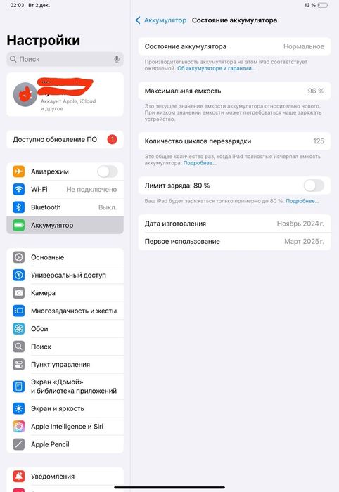 Ipad pro 11" m4 wifi 256gb