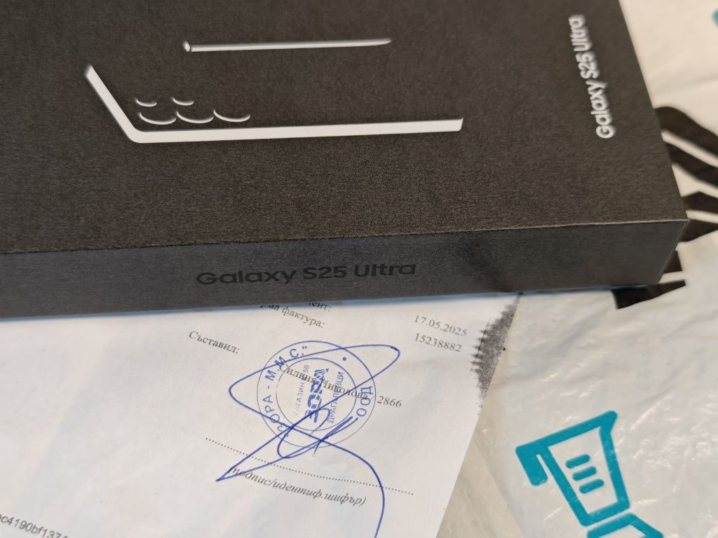 КАТО НОВ 512GB Samsung S25 Ultra Зора Гаранция 2027г Titanium Black
