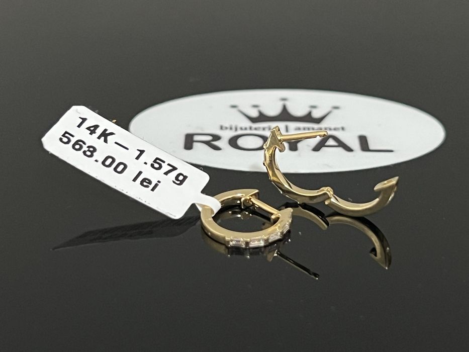 Bijuteria Royal CB : Cercei copil aur 14k 585 1,57 gr