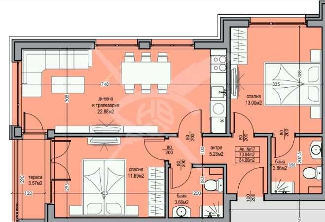 Тристаен апартамент в Долно Езерово 65872