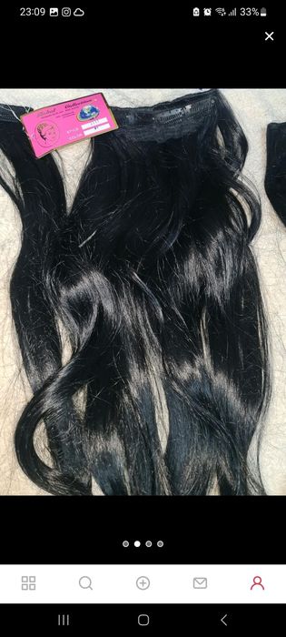 Искусственные волосы на заколках