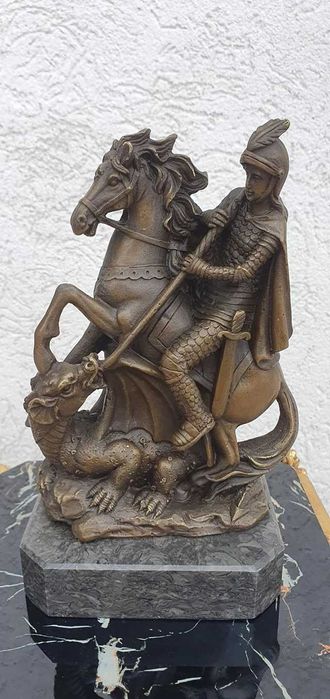 Statueta de bronz Sfantul Gheorghe