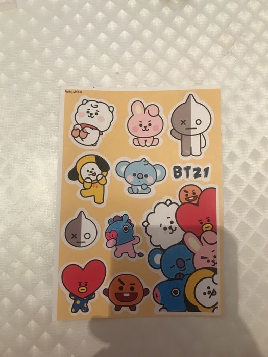 Наклейки с bt21!