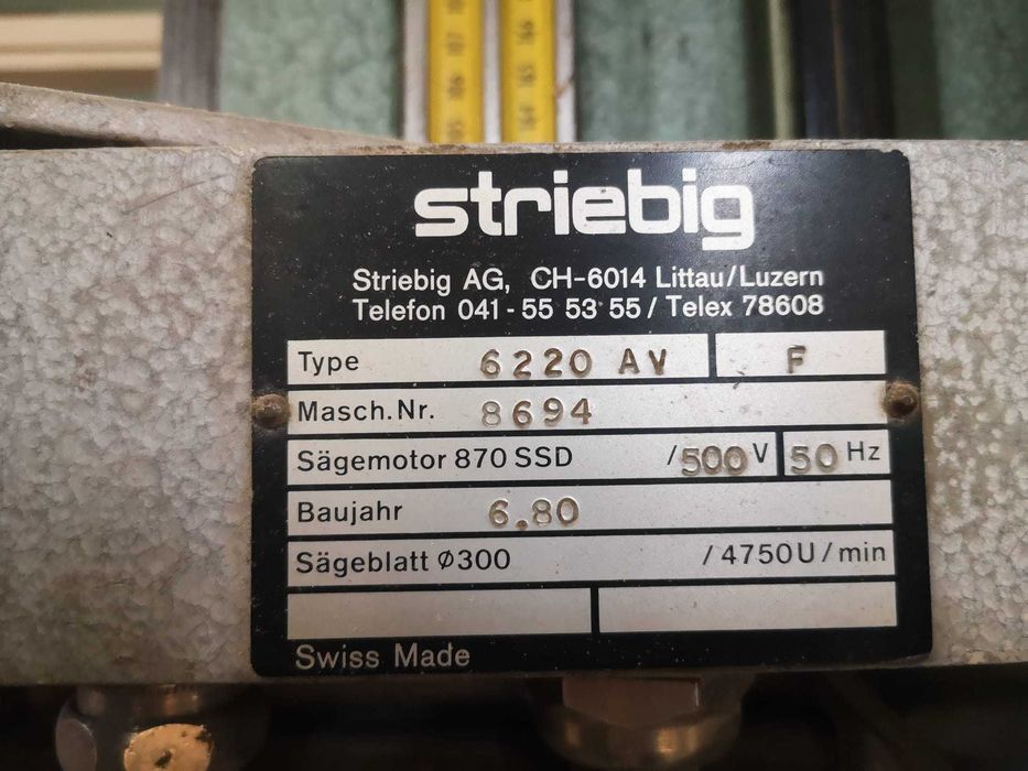 Vand Striebig 6220AV masina de taiat pe verticala