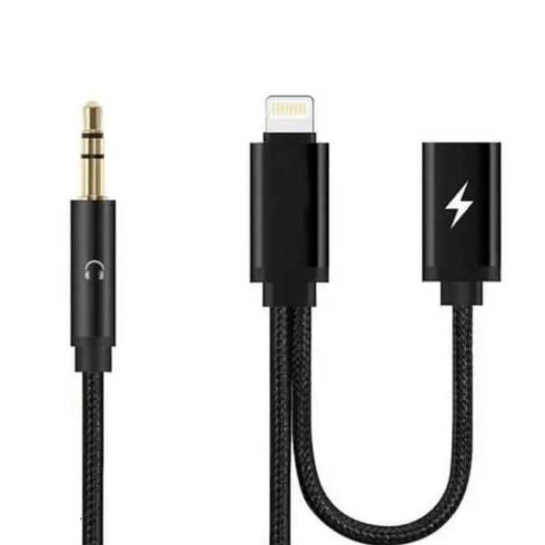 iP3.5MM+Lightning Charging & Audio Cable, JH-038