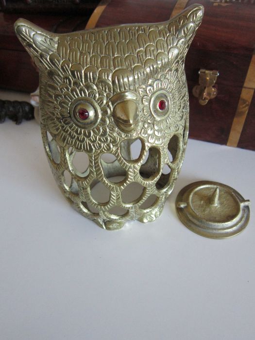 cadou rar  bronz masiv  Feng Shui Bufnita Franta 1960