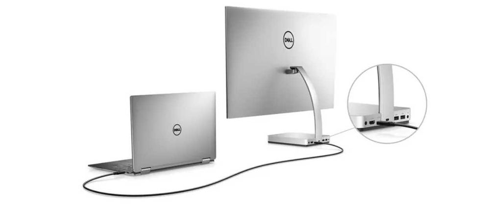 Monitor Dell Ultrathin 27", HDMI, USB-C, S2718D, Gri, IMPECABIL!