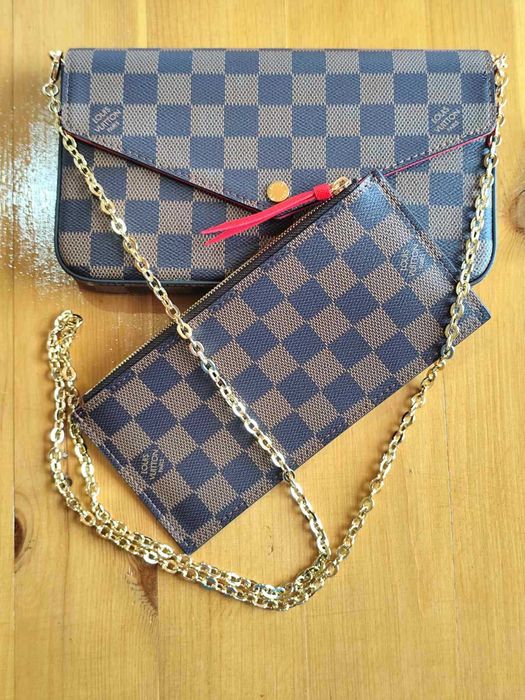 Louis Vuitton дамска чанта Félicie с Подвижен джоб с цип