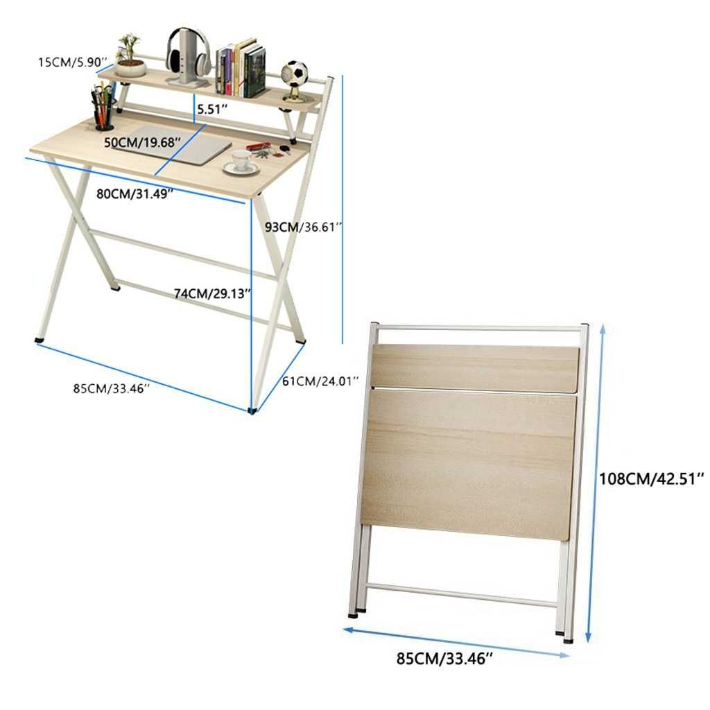 Складной стол для компьютера парта складная Двухэтажная для ноутбука