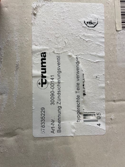 Truma 3004  винтил за запалване газова печка за каравана старт винтил