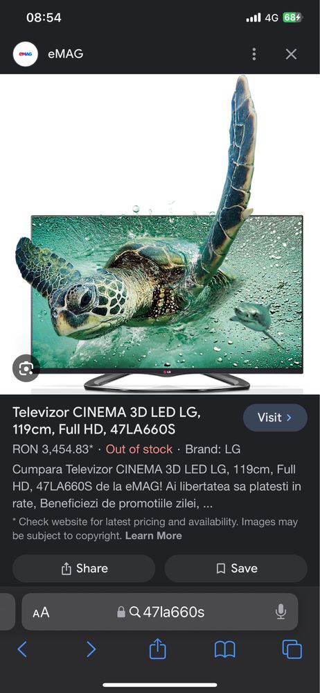 TV LG 3D Smart Full HD 119 cm