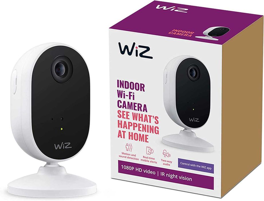 WiZ вътрешна охранителна камера, засичане на движение и шум