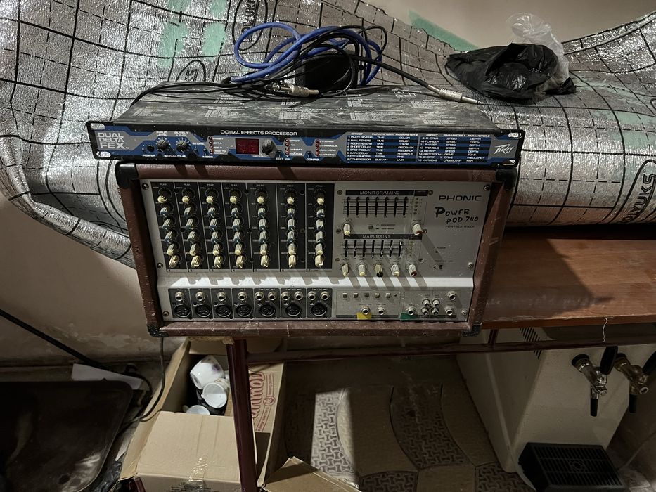 Пульт усилитель и ревер в комплекте