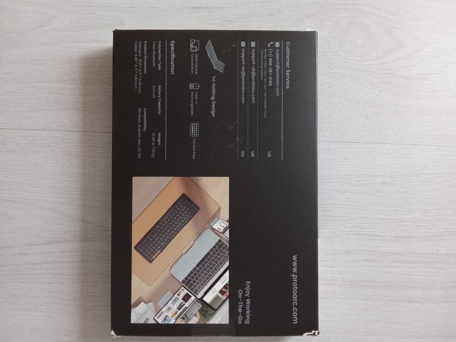 Сгъваема безжична клавиатура ProtoArc XK01 – Нова