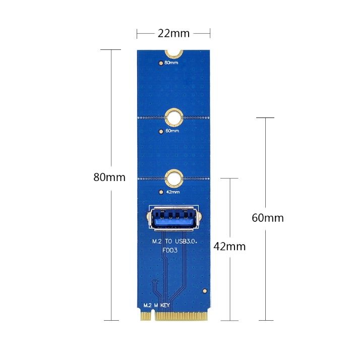 Райзер M2 USB 3.0 адаптер