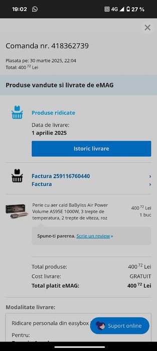 Perie cu aer cald Babyliss