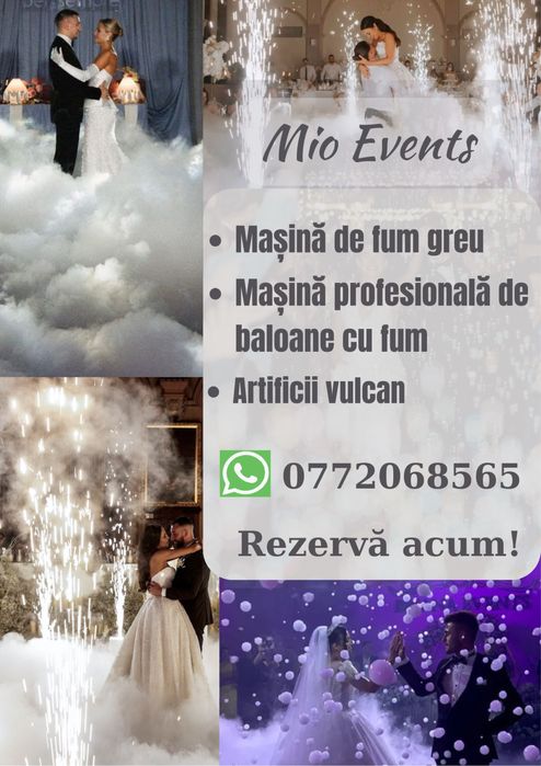 Masina de fum greu pentru valsul mirilor