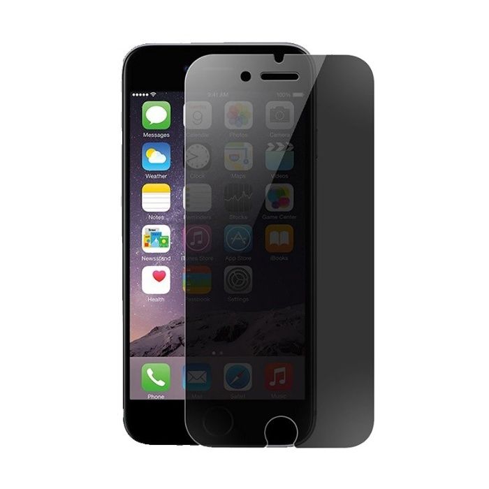 Folie de sticla iPhone 6/6S/7/8, Privacy Glass case friendly, folie 9H