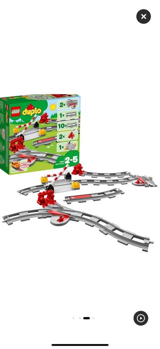 Lego Duplo set șine de cale ferată și macazuri