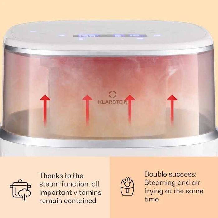 Klarstein фритюрник с горещ въздух, с функция за готвене на пара