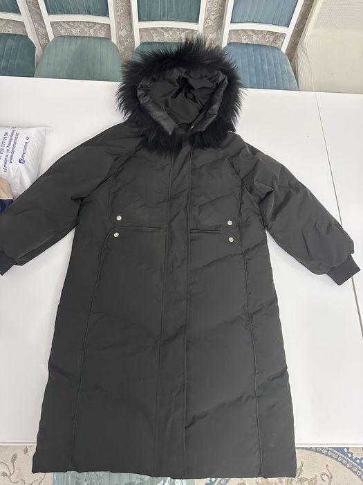 Женский зимнии пуховик в стиле оверсайз