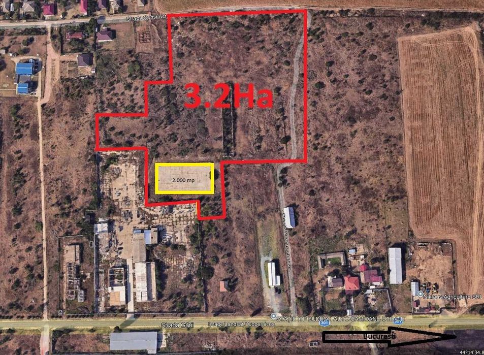 De Vanzare Teren INTRAVILAN 3.2Ha - Budesti, Calarasi