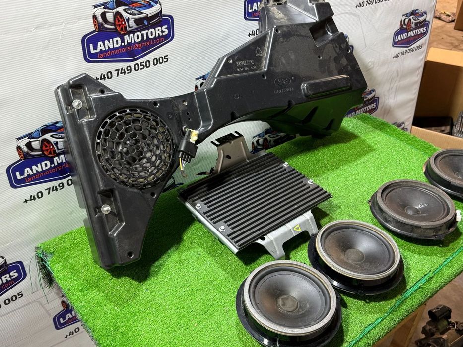 SUBWOOFER + DIFUZOR (4 BUC.) + AMPLIFICATOR AUDIO ( MODUL BLUETOOTH ) LAND ROVER FREELANDER 2.2 DIESEL 2008 COD OEM 7G9N-10D893-AG 7G9N10D893AG 6H52-19A067-A 6H5219A067A 2007-2011