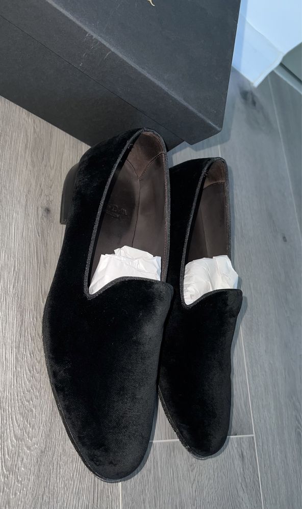 Pantofi catifea Massimo Dutti
