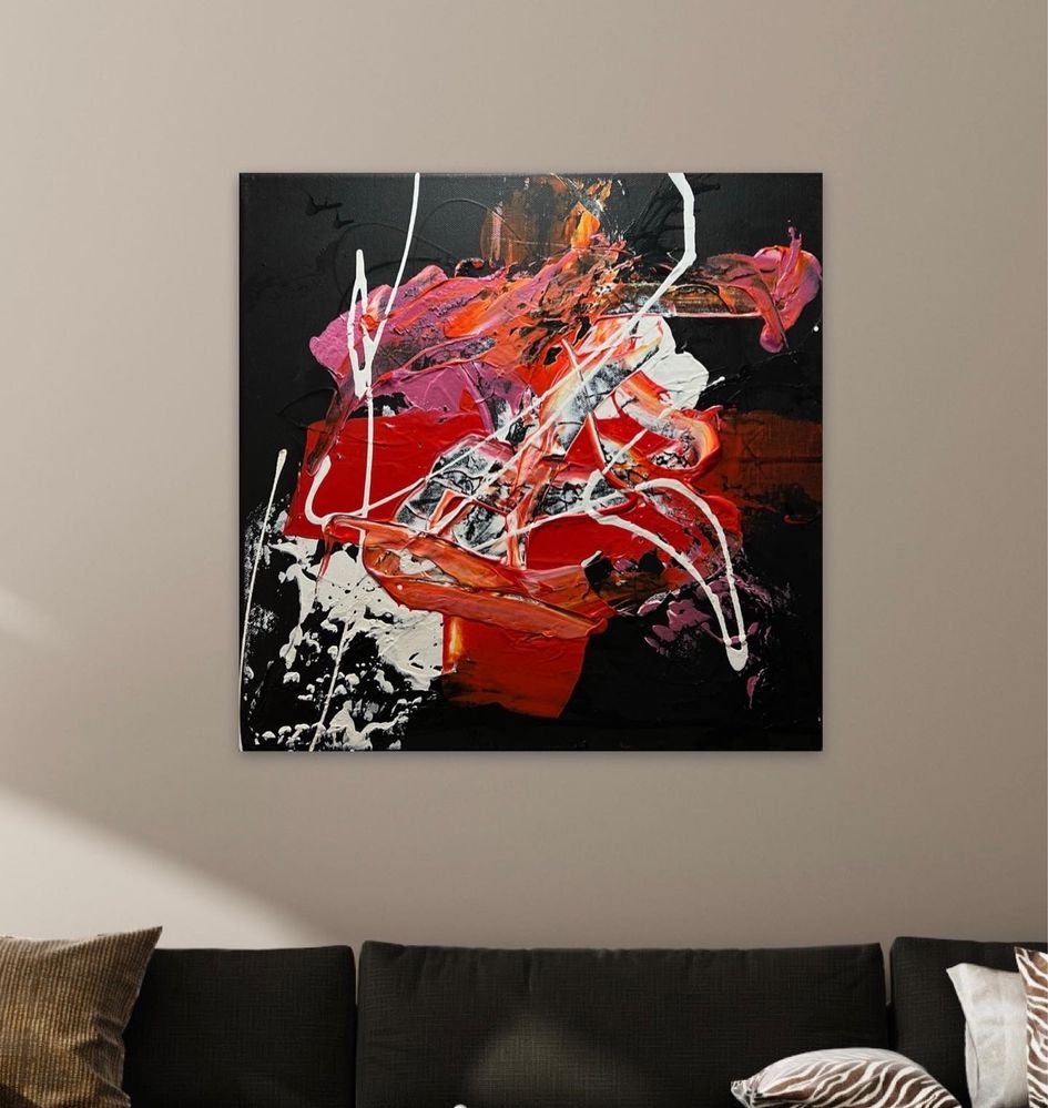 Tablou acrilic tablouri pictura panza abstract arta dimensiuni 40x40