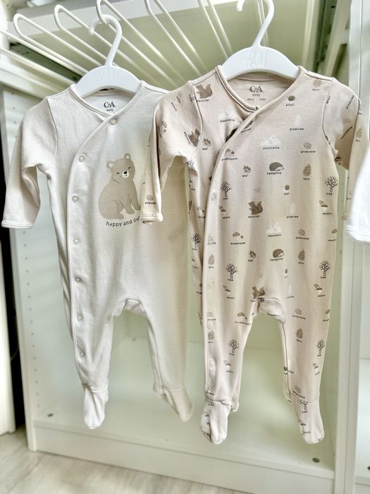 Set 5 salopete C&A, mărimea 68 (3–6 luni)