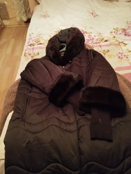 Женский польто с норкой,плащи осенний