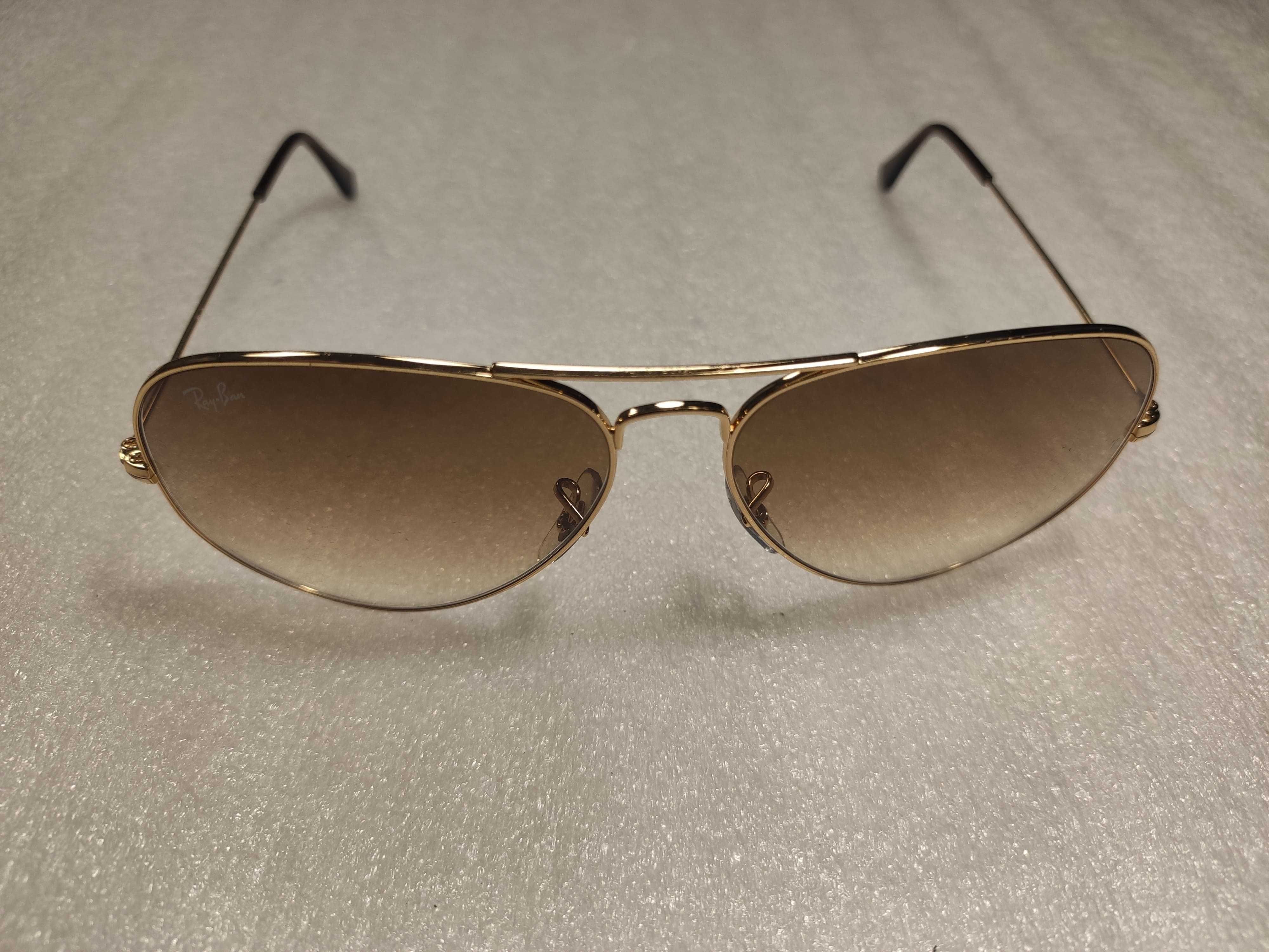НОВИ Слънчеви очила Ray-Ban Gold Aviator 62-14-140 XL рамер
