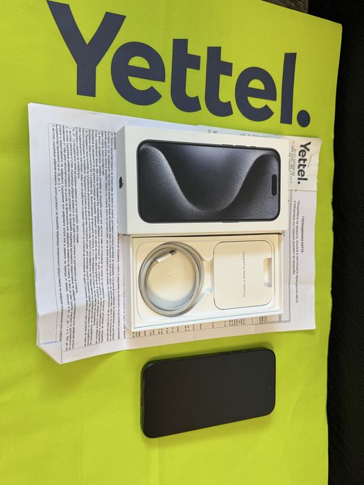 КАТО НОВ 256GB iPhone 15 Pro Yettel Гаранция 2027 Titanium Blue