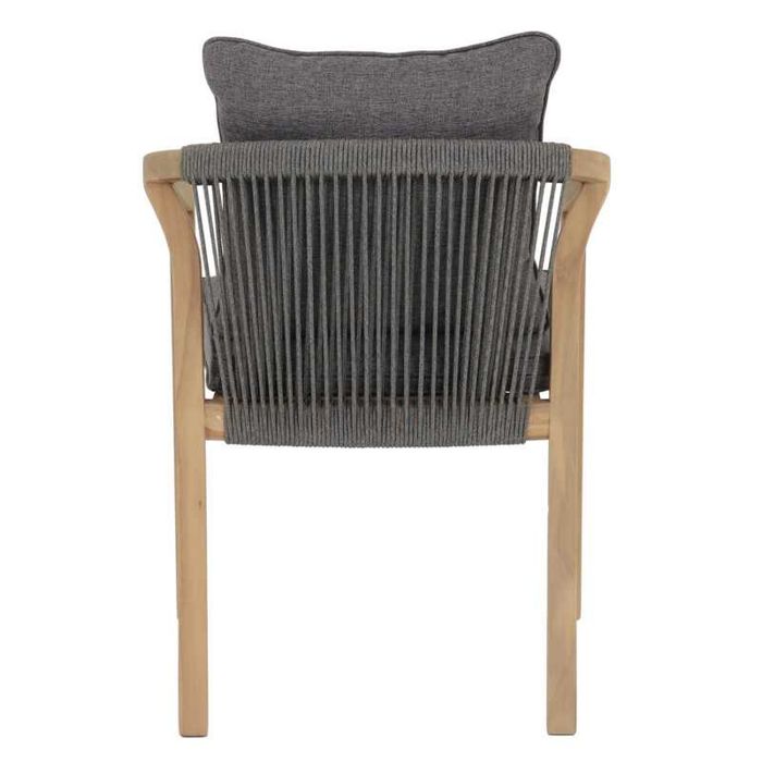 Трапезен стол, CONTREL, Сив, Бежов, Текстил, 61х58х75см.