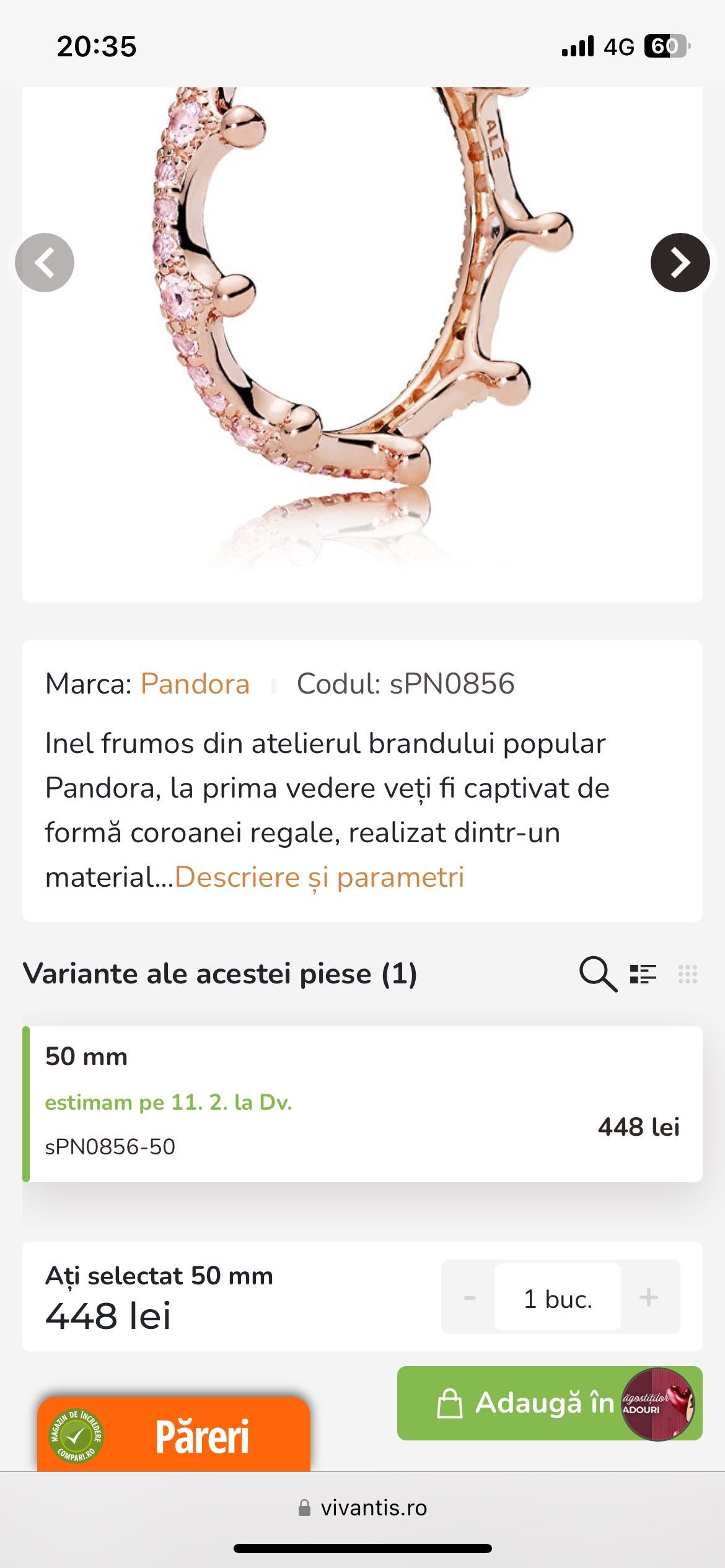 Inel Pandora Coroană